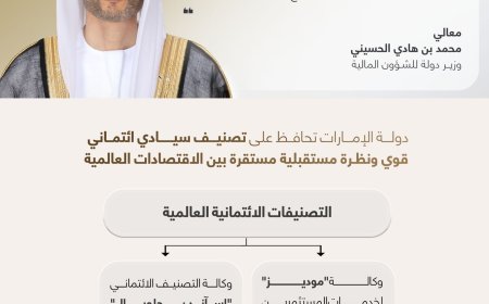 الإمارات تحافظ على تصنيف Aa2 مع نظرة مستقبلية مستقرة وفق مراجعة دورية من وكالة "موديز للتصنيف الائتماني"