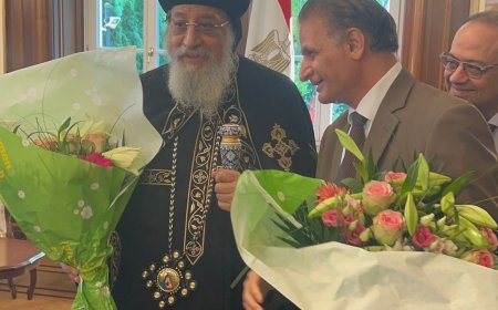 مؤسسة "رسالة السلام العالمية" تُكرم البابا تواضروس الثاني في فيينا بلفتة تقديرية من المفكر علي الشرفاء الحمادي