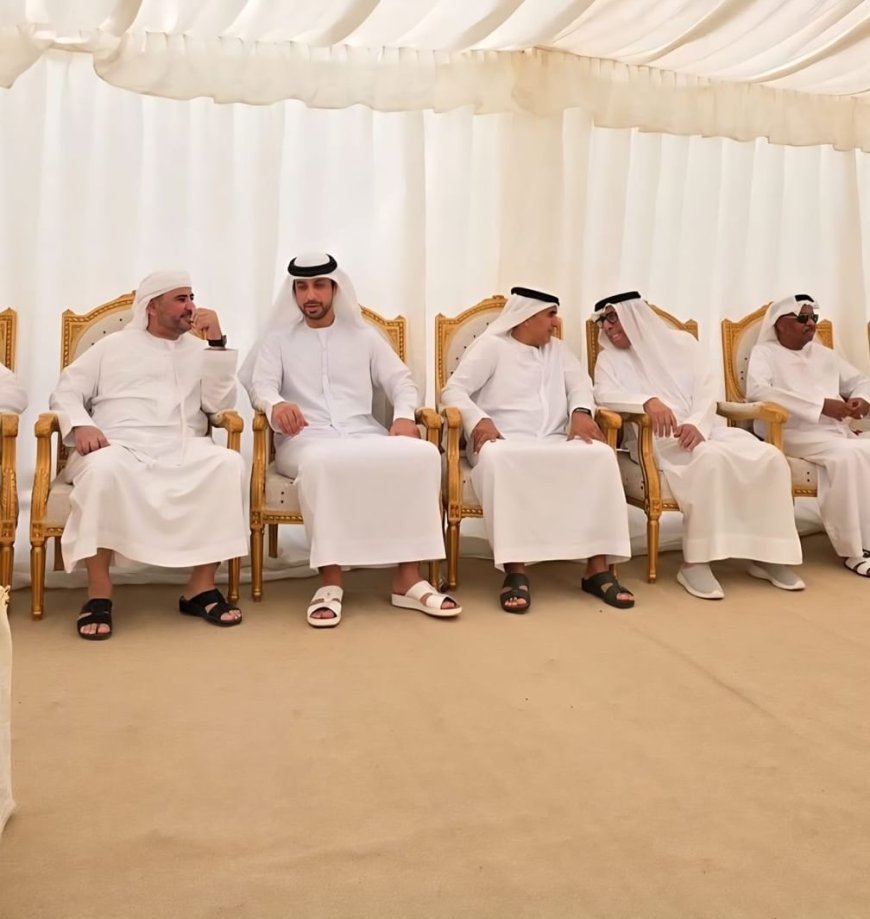 سالم بن سلطان القاسمي يقدم واجب العزاء في وفاة شيخة فضل ومنى جساس برأس الخيمة