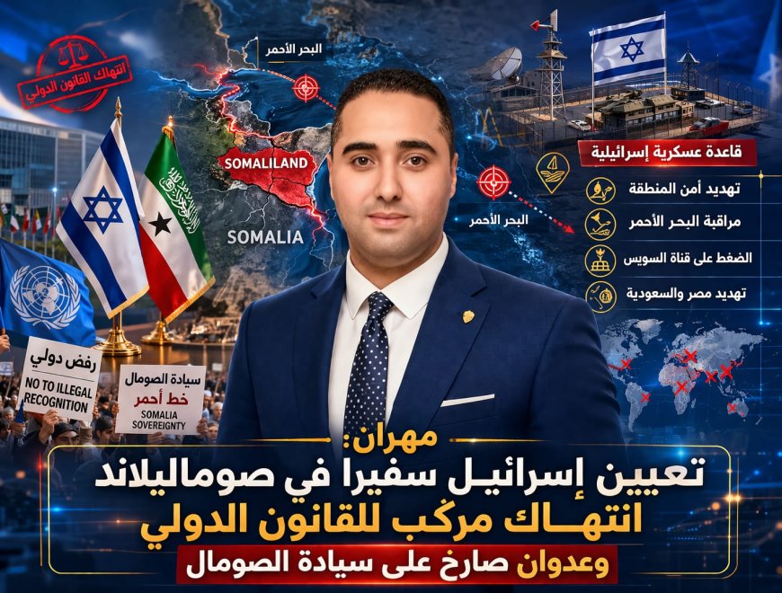 أستاذ قانون دولي: تعيين سفير إسرائيلي في صوماليلاند جريمة دولية مركّبة وعدوان على سيادة الصومال يستوجب عقوبات فورية