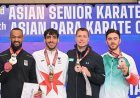رضا مسعودي لاعب منتخب الإمارات يحرز فضية آسيا للكاراتيه
