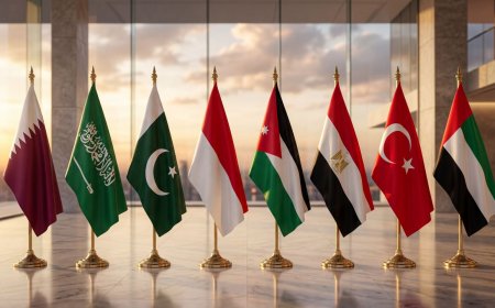 بيان مشترك لوزراء خارجية الإمارات وتركيا ومصر والأردن وإندونيسيا وباكستان والسعودية وقطر