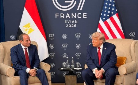 *الرئيس السيسي " يلتقي مع الرئيس دونالد ترامب رئيس الولايات المتحدة الأمريكية " على هامش أعمال قمة مجموعة السبع المنعقدة في مدينة إيفيان الفرنسية*