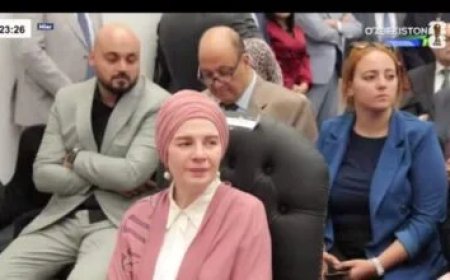 بالصور التليفزيون الرسمى فى اوزبكستان يبرز مشاركة وفد مؤسسة رسالة السلام العالمية فى فعالية تقديم مركز الحضارة الإسلامية بأوزبكستان