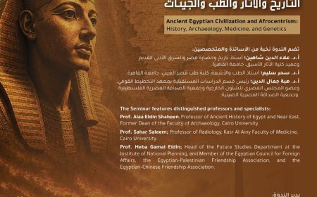 ندوة «الحضارة المصرية القديمة والأفروسنتريك: التاريخ والآثار والطب والجينات«