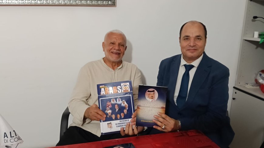 تعزيزاً للتواصل الثقافي والفكري.. وفد "رسالة السلام" يلتقي مدير المركز الإسلامي "إيثار" بميلانو