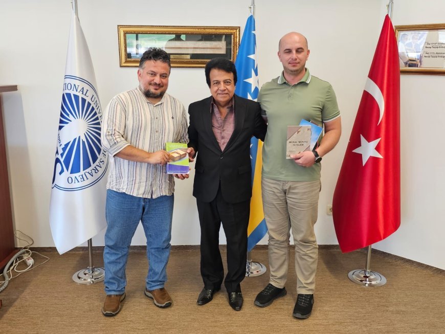 د. حسن حماد يزور جامعة سراييفو الدولية الحديثة  ويهدى كبار المسؤولين بالجامعة نسخا من مؤلفات المفكر العربي على الشرفاء