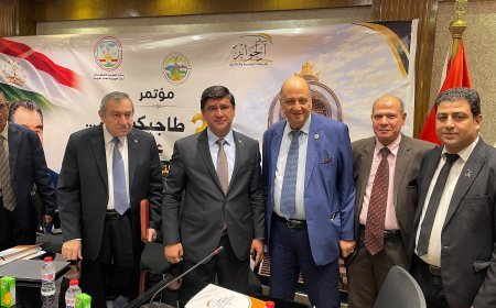 وفد مؤسسة رسالة السلام العالمية يقدم التهنئة لسفير طاجيكستان بالقاهرة بمناسبة عيد الاستقلال
