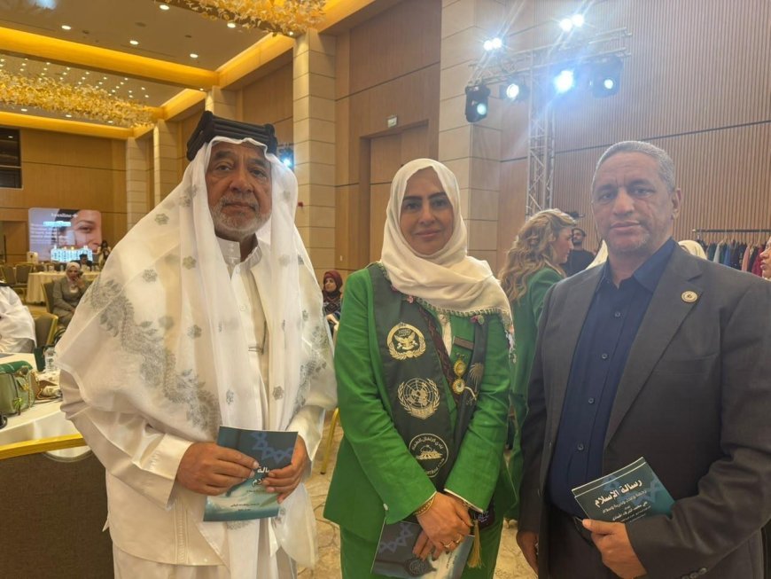 وفد مؤسسة رسالة السلام العالمية يلتقي المشاركين في المؤتمر الدولي العاشر لفرسان وفارسات رسالة السلام