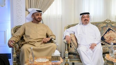 الشيخ محمد بن زايد مع المفكر الكبير الشرفاء الحمادي